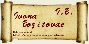 Ivona Bozitovac vizit kartica